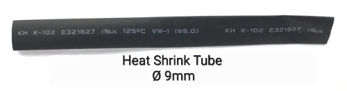 Heat Shrink Tube ø9mm 100m/roll Black